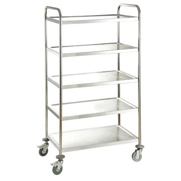 EASYLINE Servierwagen Edelstahl / 5 Böden