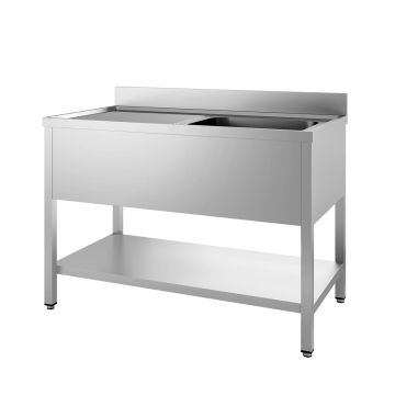 TOPLINE Spültisch 600 / 1 Becken rechts + Abtropffläche B:1000