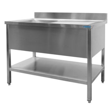 SARO Spültisch mit 1 Becken, links - 700 mm Tiefe, 1600mm