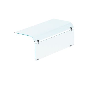 AUFSATZBORD MIT EINSEITIG ABGERUNDET GLAS GESCHLOSSEN - 2/1